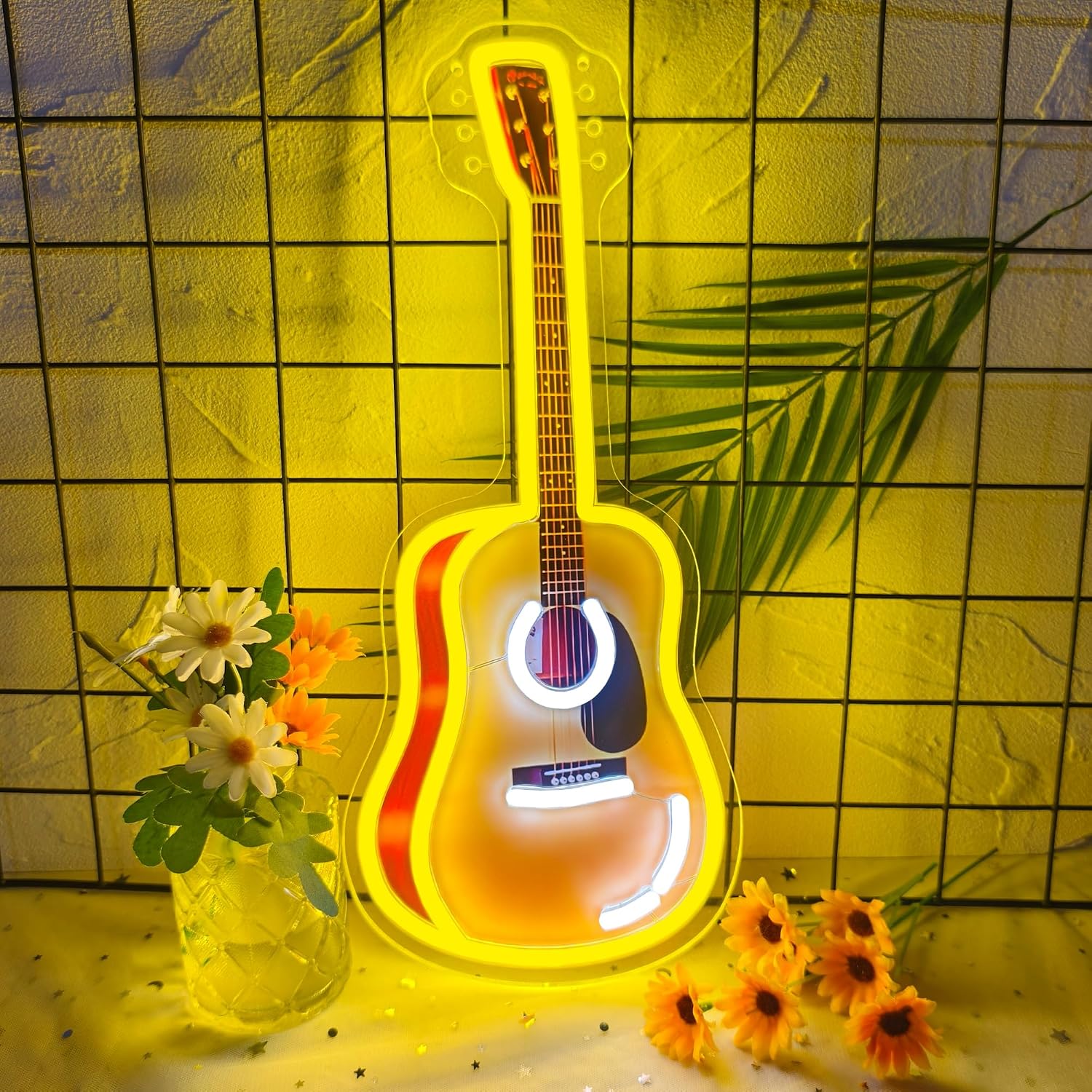 Lighting Christmas Decor - Acoustic Guitar LED Neon Sign USB