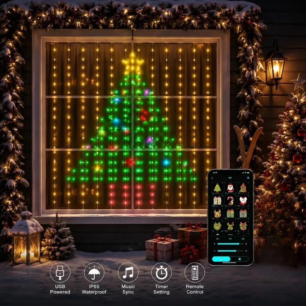 Christmas Light String LED Cur - Lighting Decoration Ideas ulasan dan harga