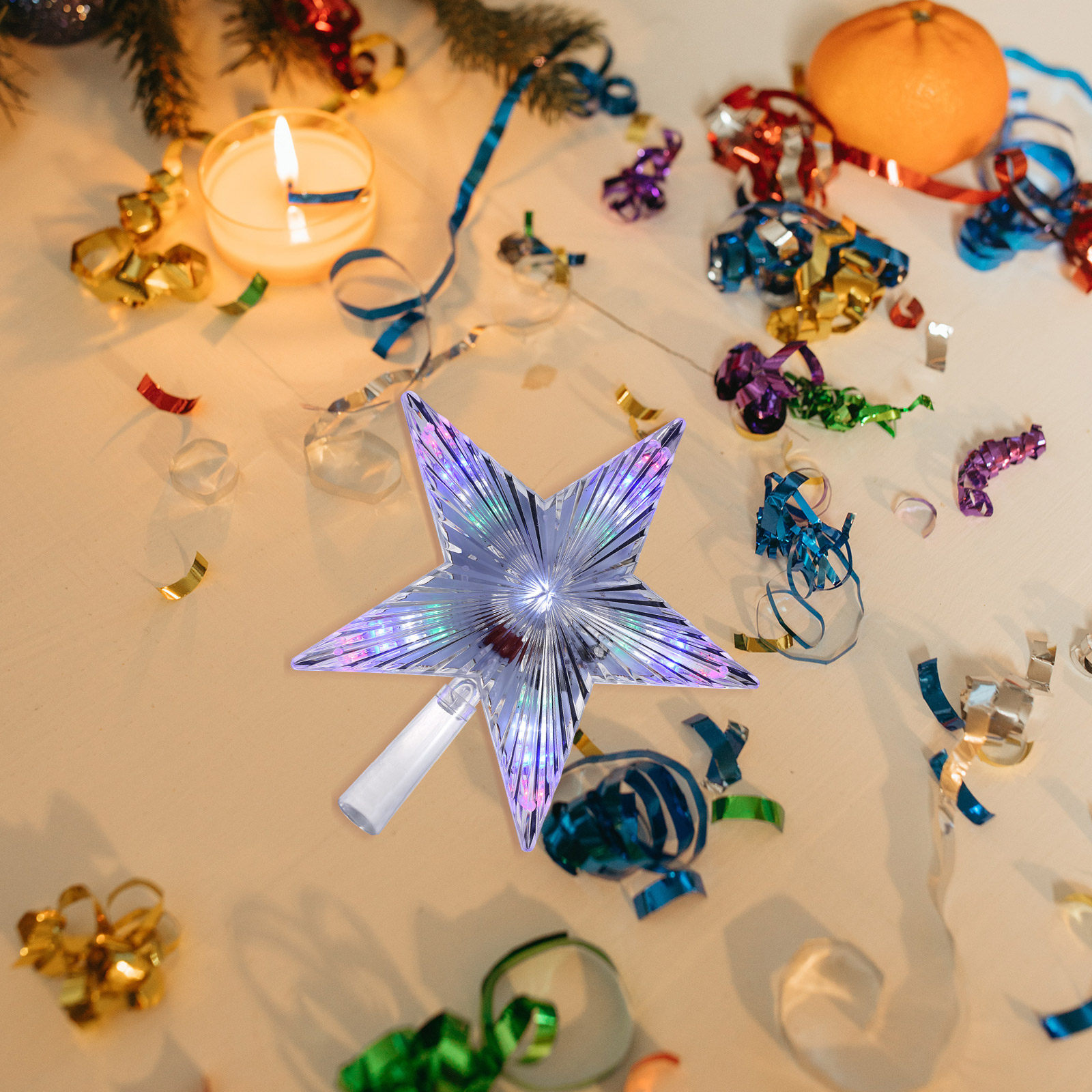 1Pcs Xmas Tree Topper Light Lu - Decor Timeless Lighting ulasan dan harga