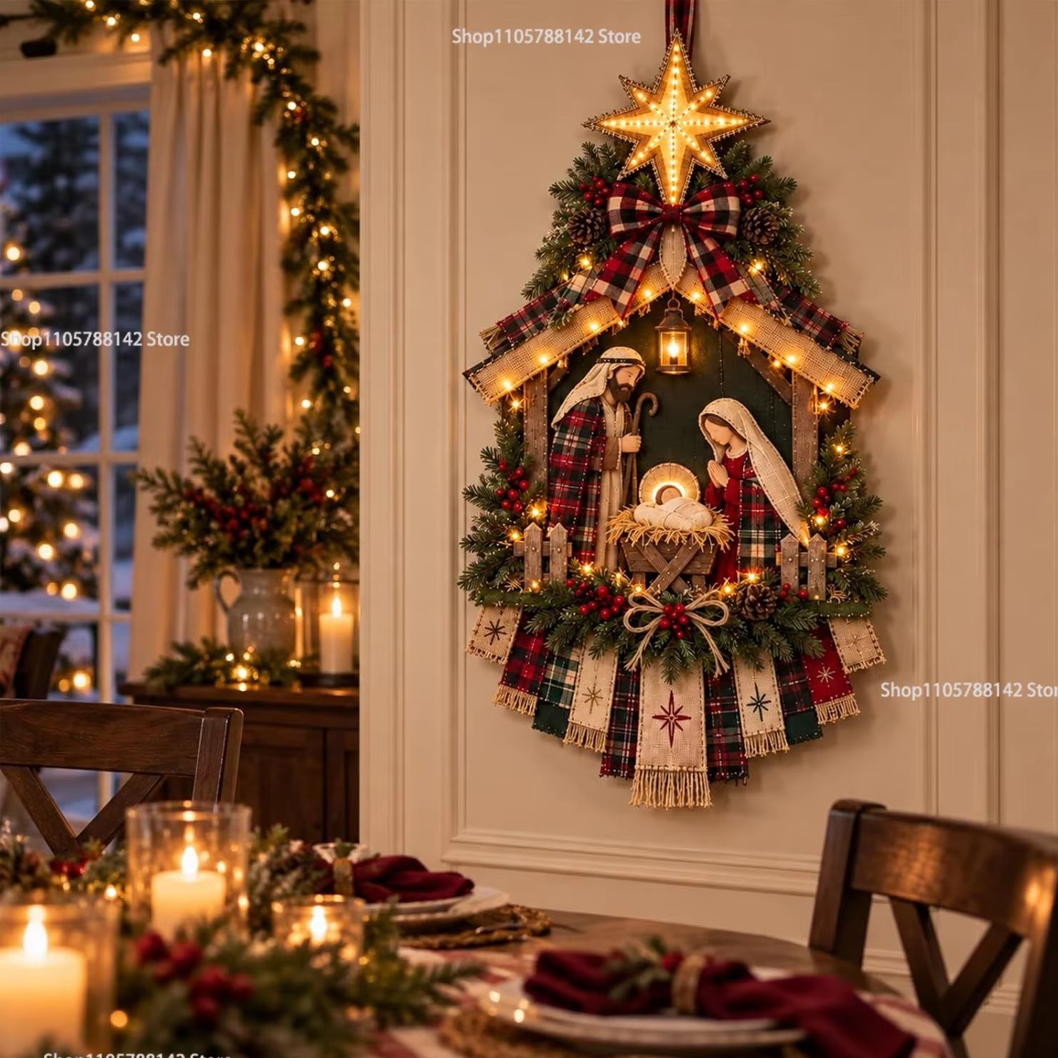 DIY Lighted Christmas Nativity - Lighting Christmas Decor ulasan dan harga