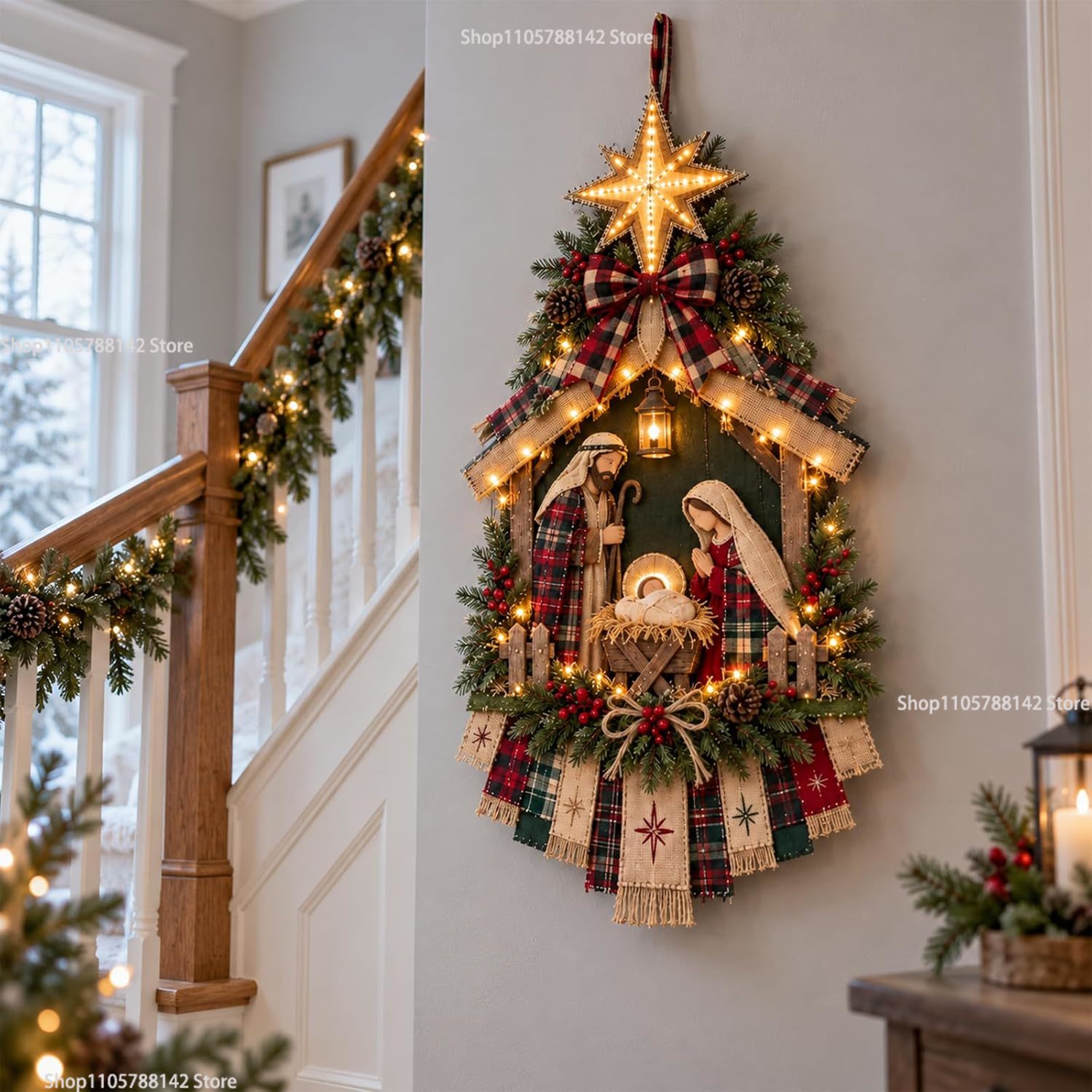 DIY Lighted Christmas Nativity - Lighting Christmas Decor ulasan dan harga