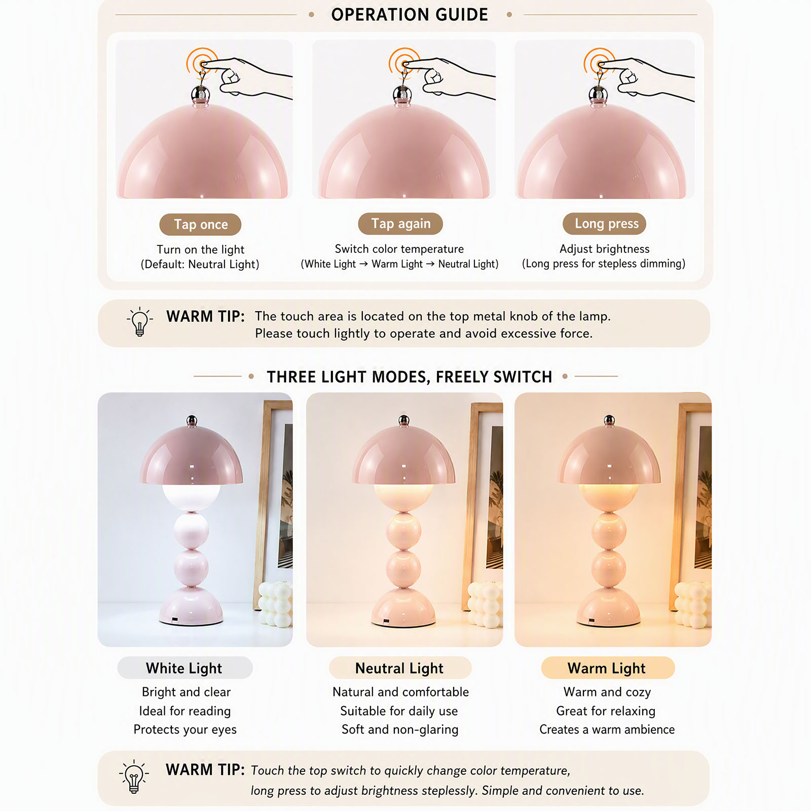 Vintage Mushroom Table Lamp US - Lighting Decor Bedroom ulasan dan harga